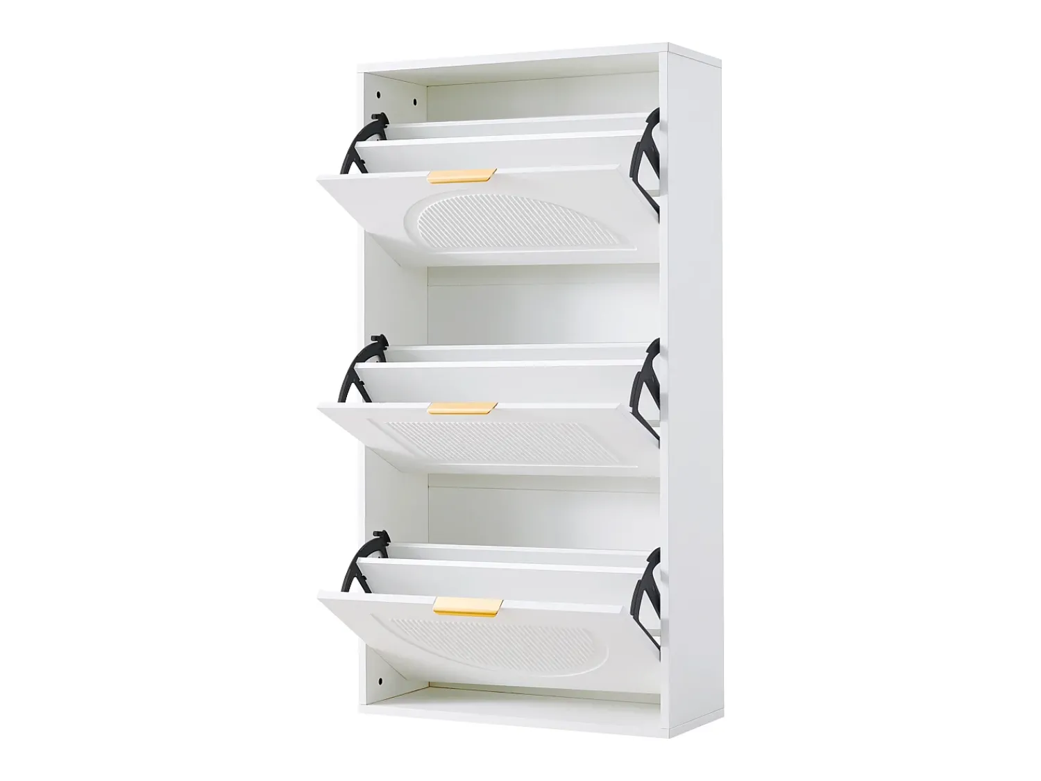 Hauss Spole Sapateira com 3 portas - Branca 60 x 24 x 114 cm^ Móvel De Arrumação|Sapateira