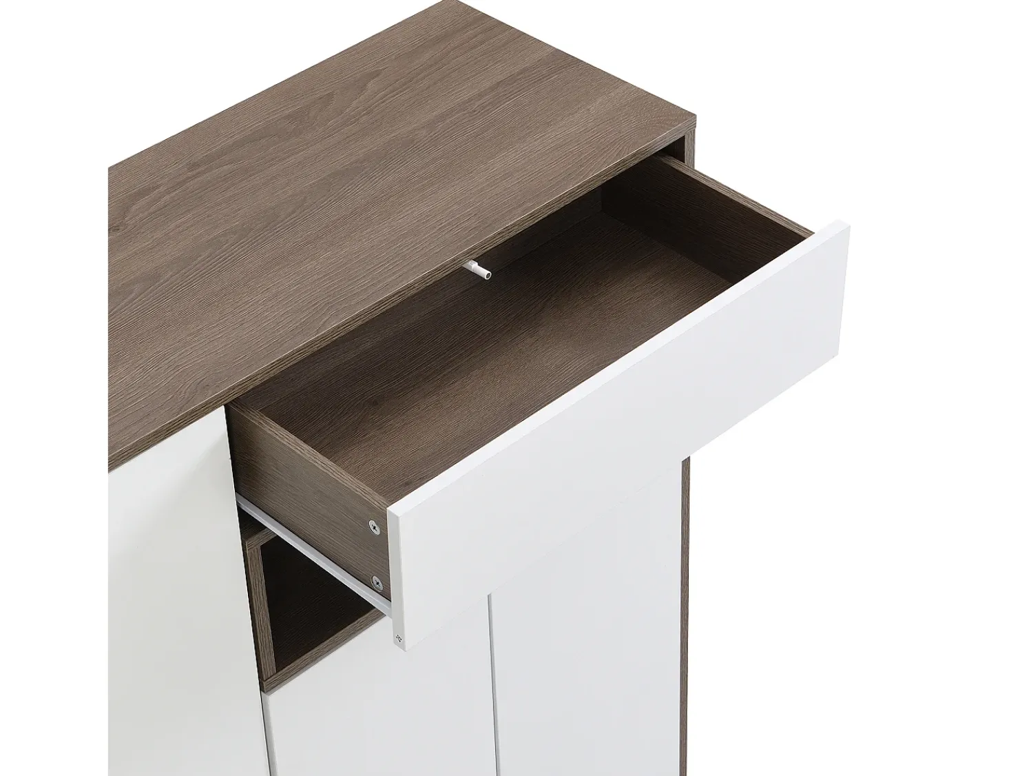 Clearance Hauss Spole Sapateira com 3 portas, 1 gaveta e banco estofado - Madeira PB - Branco