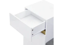 Outlet Hauss Spole Sapateira com 3 portas, 1 gaveta e almofada - Branca e dourada Branco