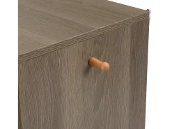 Hauss Spole Sapateira com 3 portas, 1 gaveta e banco estofado - Madeira PB - Cinza Cinzento