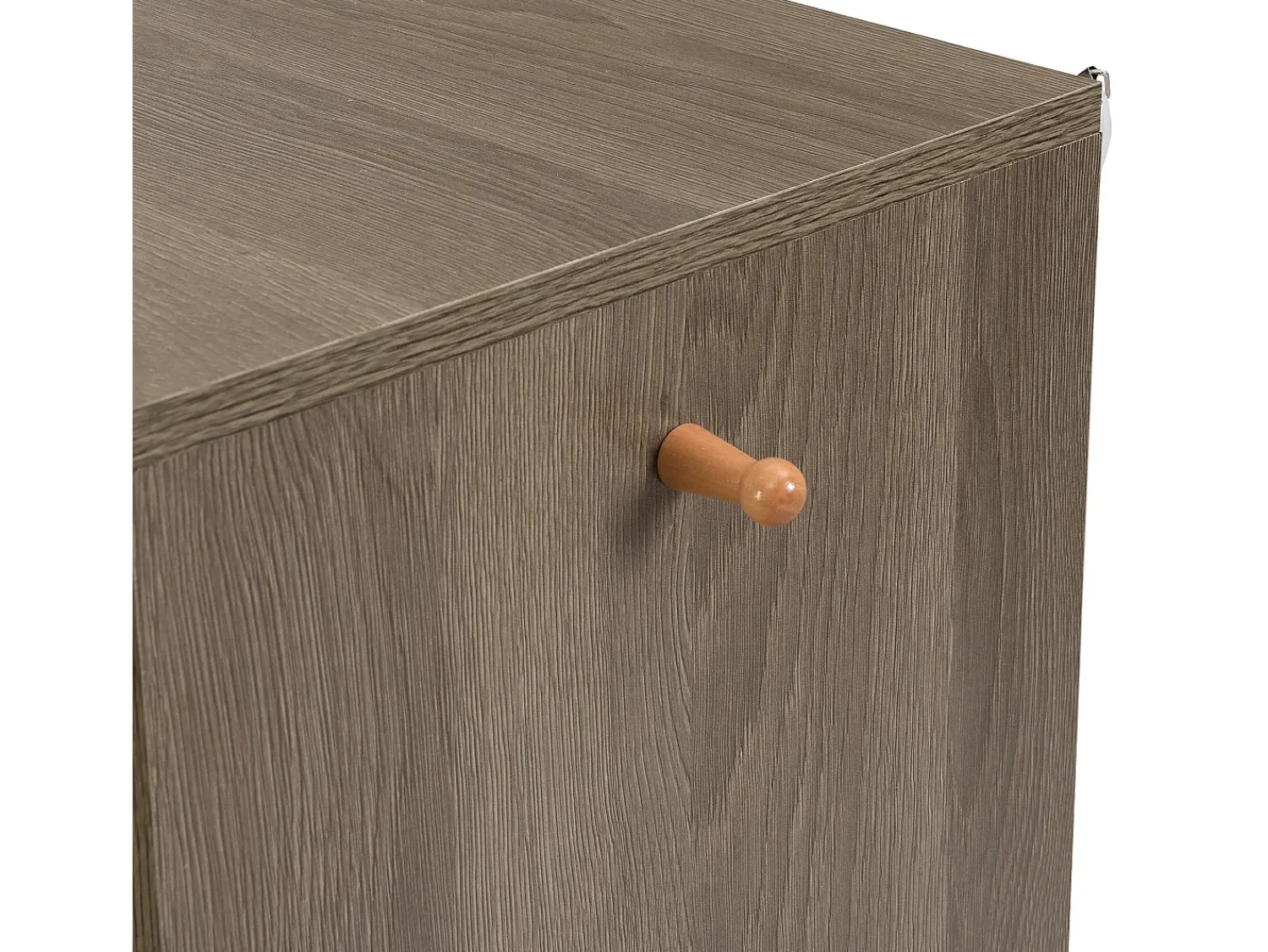 Hauss Spole Sapateira com 3 portas, 1 gaveta e banco estofado - Madeira PB - Cinza Cinzento