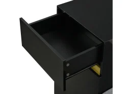 Móvel De Arrumação|Sapateira*Hauss Spole Sapateira com 3 portas, 1 gaveta e almofada - e dourado Preto
