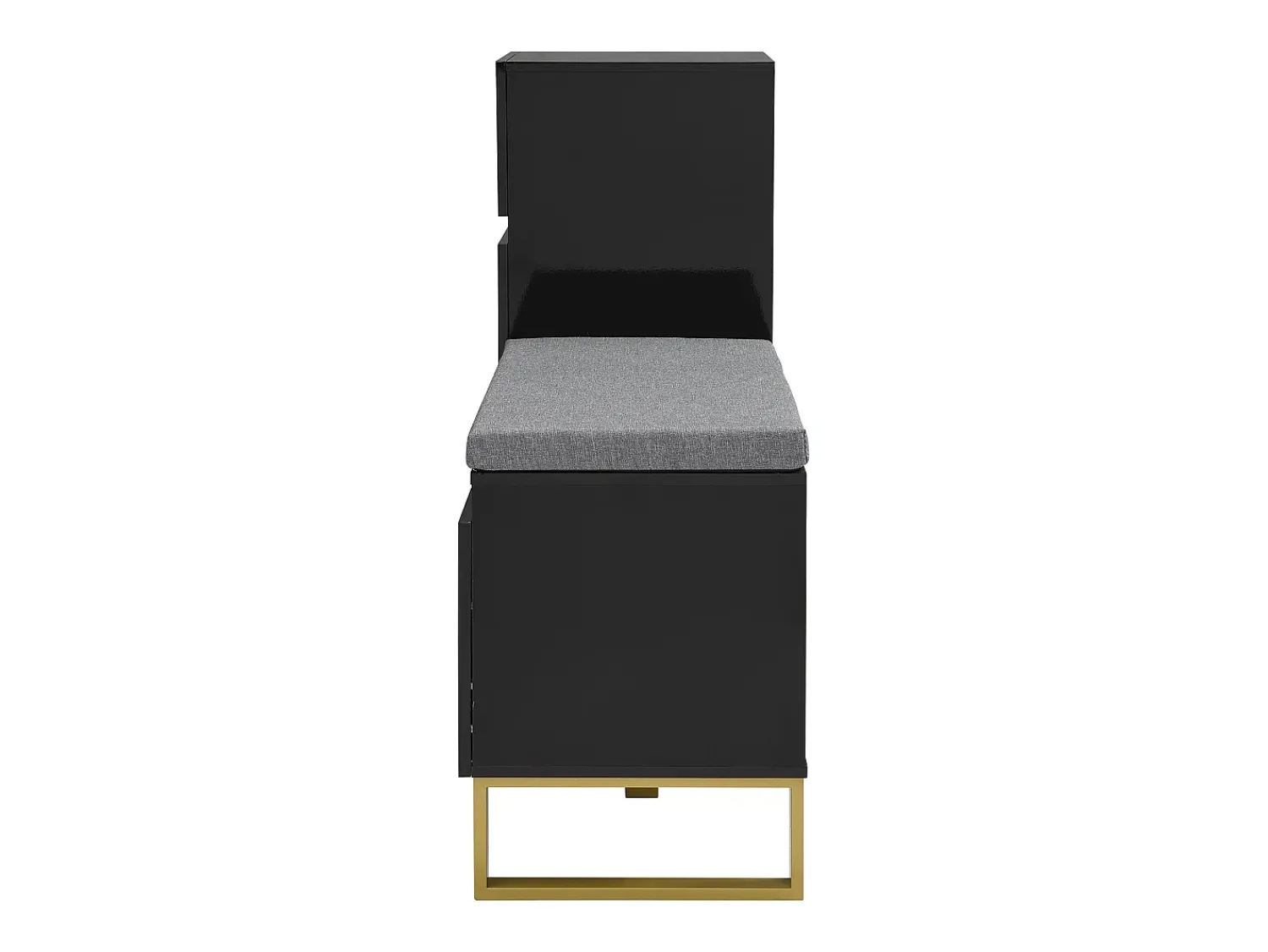 Móvel De Arrumação|Sapateira*Hauss Spole Sapateira com 3 portas, 1 gaveta e almofada - e dourado Preto