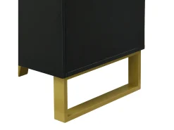 Móvel De Arrumação|Sapateira*Hauss Spole Sapateira com 3 portas, 1 gaveta e almofada - e dourado Preto