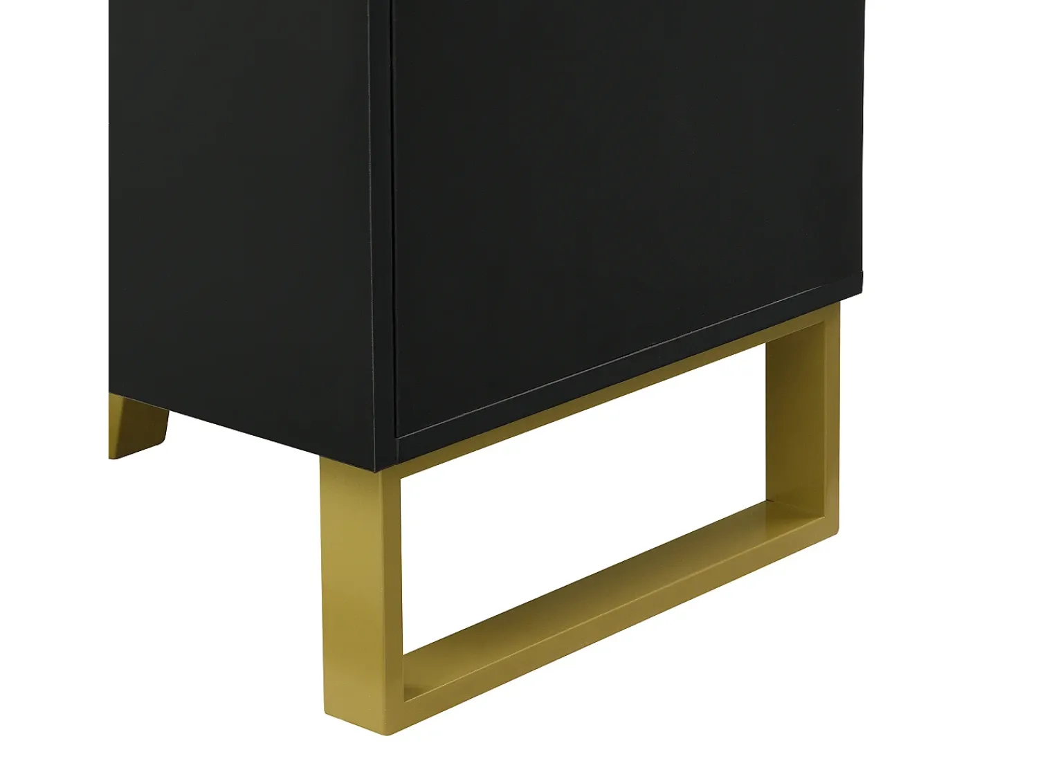 Móvel De Arrumação|Sapateira*Hauss Spole Sapateira com 3 portas, 1 gaveta e almofada - e dourado Preto
