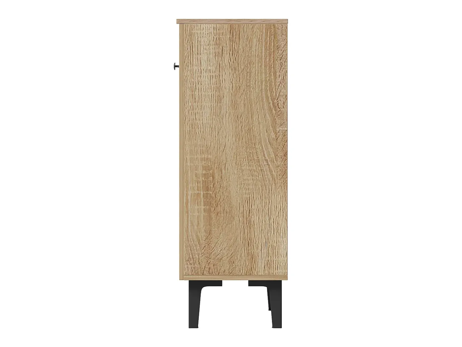 Móvel De Arrumação|Sapateira|Hauss Spole Sapateira com 2 portas - prateleiras ajustáveis - Cor: madeira e preto Natural claro