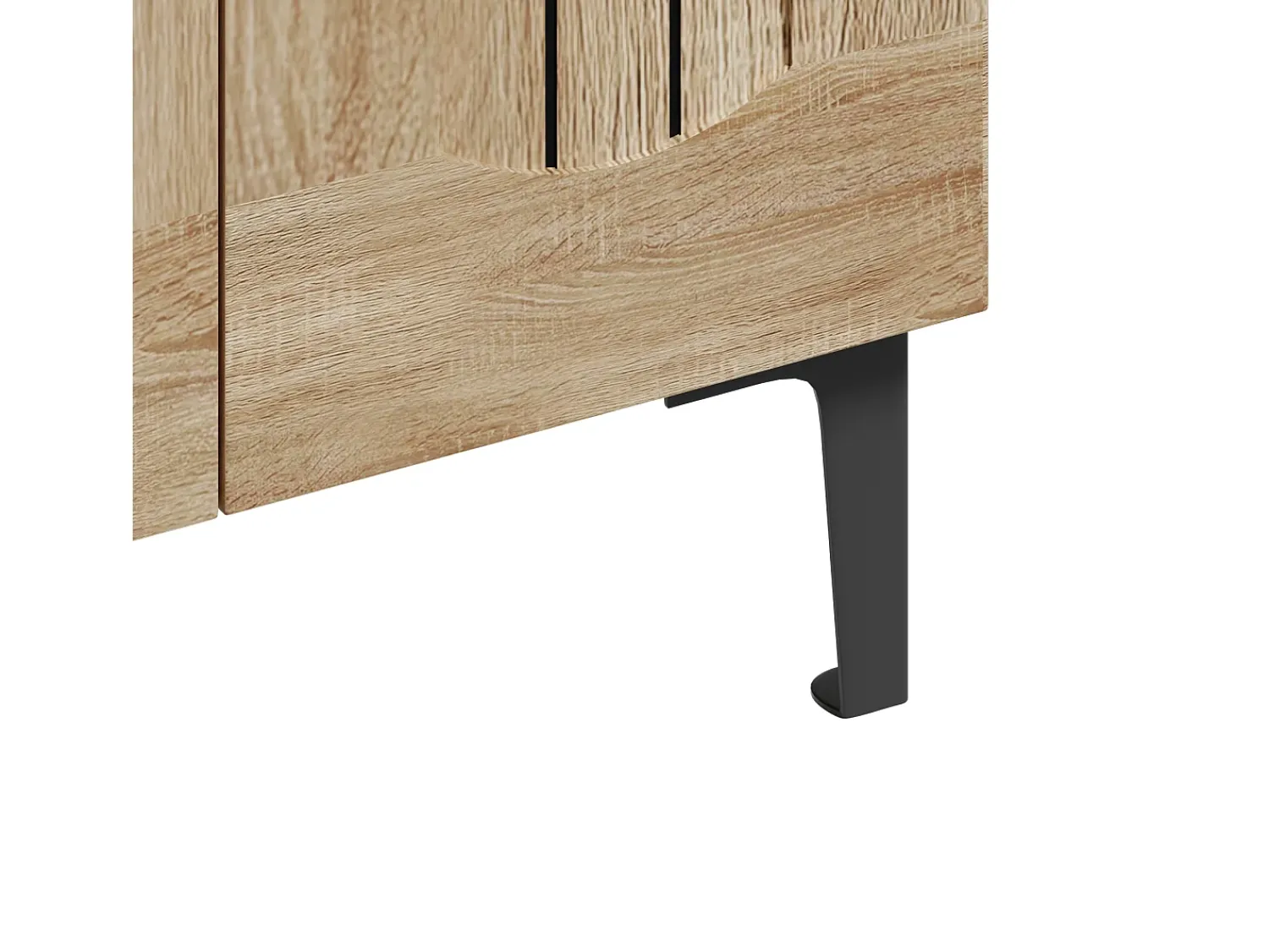Móvel De Arrumação|Sapateira|Hauss Spole Sapateira com 2 portas - prateleiras ajustáveis - Cor: madeira e preto Natural claro