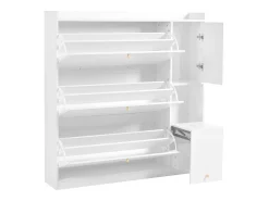 Best Hauss Spole Sapateira com 4 portas, banco rebatível e 1 gaveta - Madeira PB branca Branco