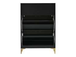Sale Hauss Spole Sapateira com 2 portas basculantes - pés em metal - Preta Preto