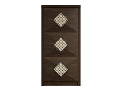 Hauss Spole Sapateira com 3 portas basculantes, 54x25x115 cm - Estilo vintage em madeira castanha escura^ Móvel De Arrumação|Sapateira