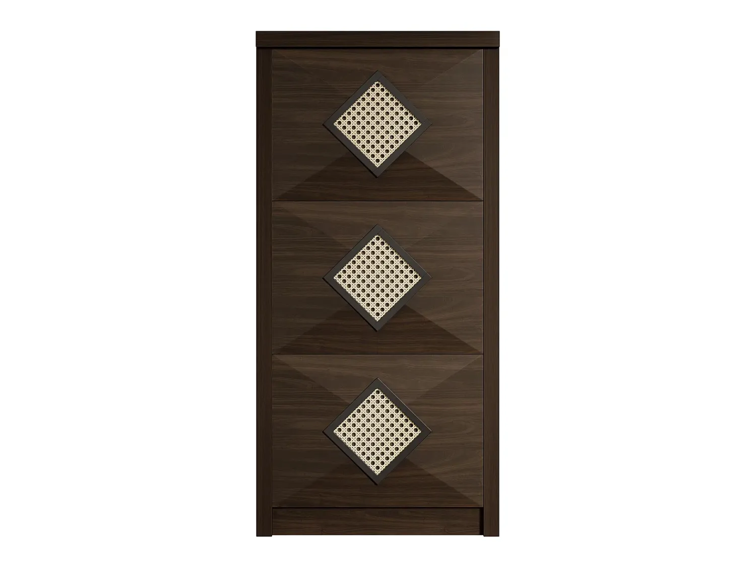 Hauss Spole Sapateira com 3 portas basculantes, 54x25x115 cm - Estilo vintage em madeira castanha escura^ Móvel De Arrumação|Sapateira