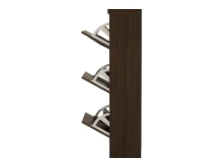 Hauss Spole Sapateira com 3 portas basculantes, 54x25x115 cm - Estilo vintage em madeira castanha escura^ Móvel De Arrumação|Sapateira