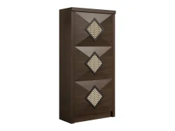 Hauss Spole Sapateira com 3 portas basculantes, 54x25x115 cm - Estilo vintage em madeira castanha escura^ Móvel De Arrumação|Sapateira