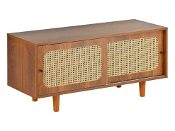 Discount Hauss Spole Sapateira com 2 portas de correr - Prateleiras ajustáveis- Cor natural Natural escuro