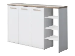 Móvel De Arrumação|Sapateira|Vente-unique Sapateira com 3 portas e 3 nichos branco e natural claro - SKAIDO Natural claro / Branco