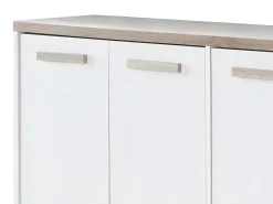 Móvel De Arrumação|Sapateira|Vente-unique Sapateira com 3 portas e 3 nichos branco e natural claro - SKAIDO Natural claro / Branco