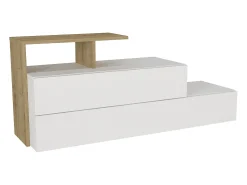 Vente-unique Sapateira com 2 portas e 1 prateleira - Branco e Natural - DAVISTA^ Móvel De Arrumação|Sapateira