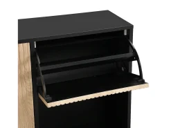 Sale Hauss Spole Sapateira com 3 portas e banco embutido - e natural Preto