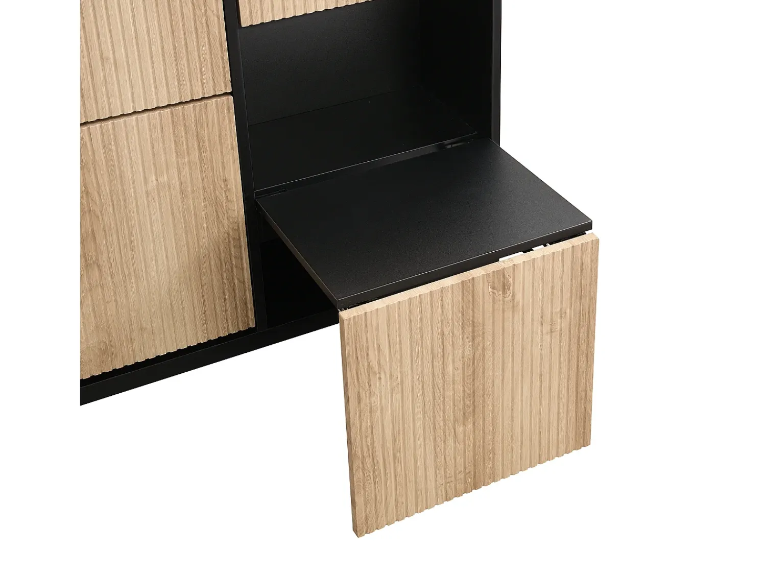 Sale Hauss Spole Sapateira com 3 portas e banco embutido - e natural Preto