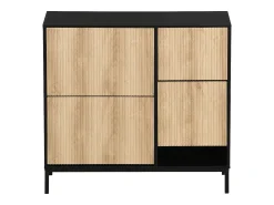 Sale Hauss Spole Sapateira com 3 portas e banco embutido - e natural Preto