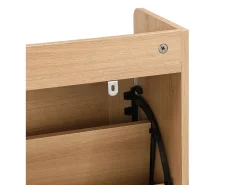 Móvel De Arrumação|Sapateira*Hauss Spole Sapateira com 4 portas em rattan - Base em metal - Cor carvalho claro Natural claro
