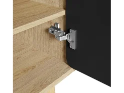 Best Hauss Spole Sapateira com 2 portas redondas geométricas - e bege claro Preto