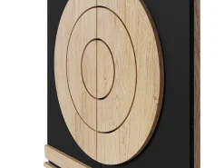 Best Hauss Spole Sapateira com 2 portas redondas geométricas - e bege claro Preto