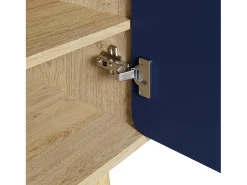 Móvel De Arrumação|Sapateira*Hauss Spole Sapateira com 2 portas redondas geométricas - e bege claro Azul