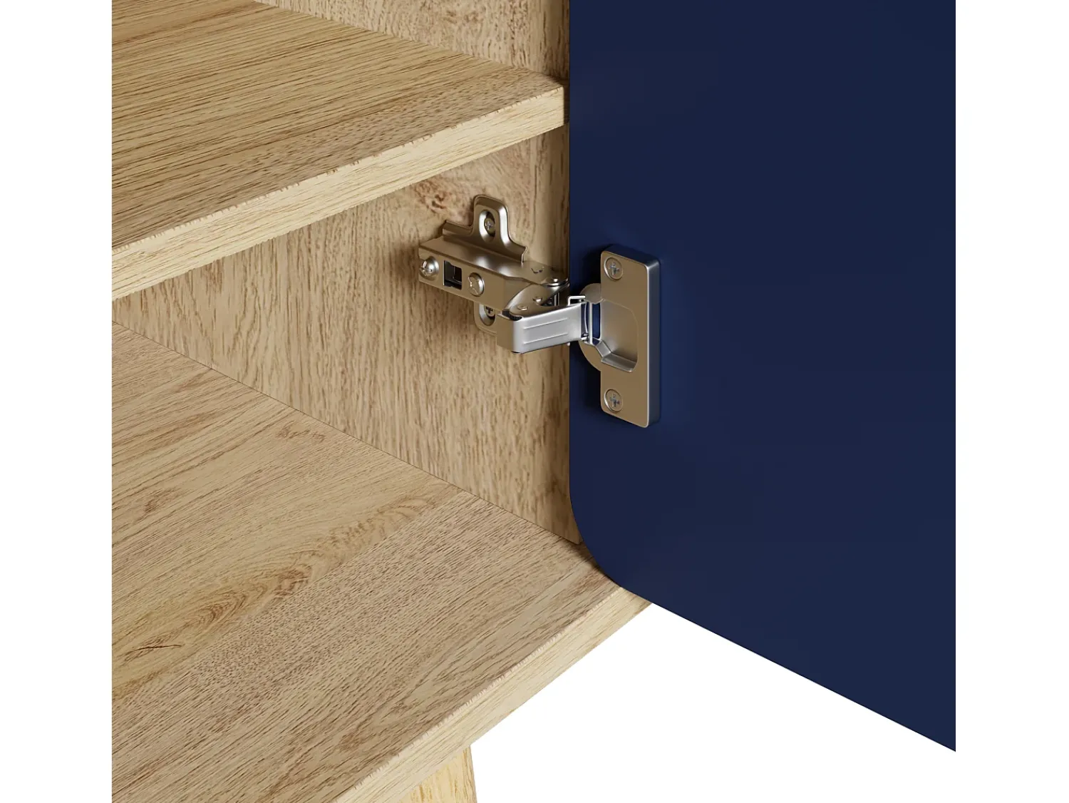 Móvel De Arrumação|Sapateira*Hauss Spole Sapateira com 2 portas redondas geométricas - e bege claro Azul