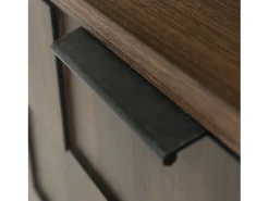Discount Hauss Spole Sapateira com 5 prateleiras em madeira escura, 80 x 35,5 x 110 cm - prateleiras ajustáveis Natural escuro