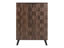 Discount Hauss Spole Sapateira com 5 prateleiras em madeira escura, 80 x 35,5 x 110 cm - prateleiras ajustáveis Natural escuro