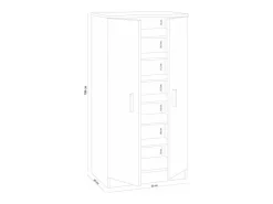 Loungitude Sapateira com 7 prateleiras, branca, 108x55x36 cm, quarto, sala de estar^ Móvel De Arrumação|Sapateira