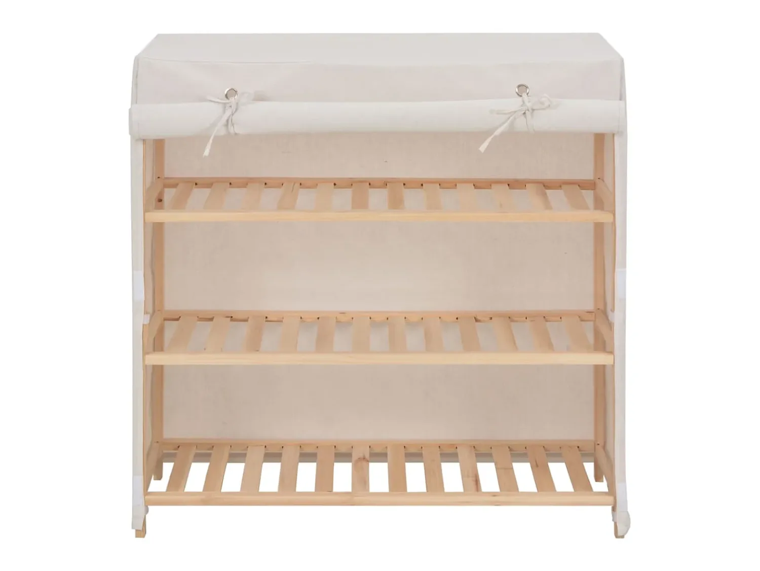 Sapateira com cobertura 79x40x80 cm tecido PT430093 Branco