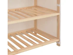 Sapateira com cobertura 79x40x80 cm tecido PT430093 Branco