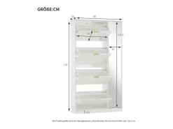 Móvel De Arrumação|Sapateira*Hauss Spole Sapateira com espelho e 5 portas - Branca 80x24x147 cm Branco
