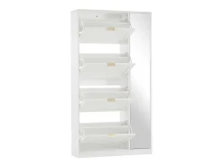 Móvel De Arrumação|Sapateira*Hauss Spole Sapateira com espelho e 5 portas - Branca 80x24x147 cm Branco