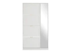 Móvel De Arrumação|Sapateira*Hauss Spole Sapateira com espelho e 5 portas - Branca 80x24x147 cm Branco