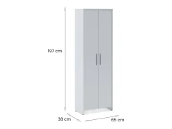 Móvel De Arrumação|Sapateira*Dmora Sapateira Dabakumo, MObile sapateira, armário de entrada multiusos, armário de calçado, 65x38h197 cm, Branco
