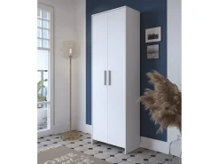 Móvel De Arrumação|Sapateira*Dmora Sapateira Dabakumo, MObile sapateira, armário de entrada multiusos, armário de calçado, 65x38h197 cm, Branco