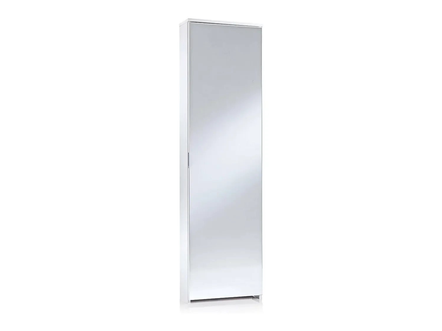 Móvel De Arrumação|Sapateira|Dmora Sapateira Dabarre, Móvel de entrada multiuso com porta espelhada, Sapateira moderna com 5 prateleiras, 100% Fabricado na Itália, 50x18h178 cm, Branco