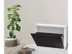Móvel De Arrumação|Sapateira*Dmora Sapateira Damatucc, Sapateira que economiza espaço, Sapateira de entrada, Sapateira de 1 porta, 100% Made in Italy, 51x17h40 cm, Preto
