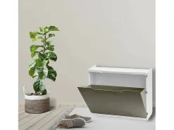 Clearance Dmora Sapateira Damatucc, Sapateira que economiza espaço, Sapateira de entrada, Sapateira de 1 porta, 100% Made in Italy, 51x17h40 cm, Tortora Cinzento