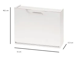 Móvel De Arrumação|Sapateira|Dmora Sapateira Damatucc, Sapateira que economiza espaço, Sapateira de entrada, Sapateira de 1 porta, 100% Made in Italy, 51x17h40 cm, Branco