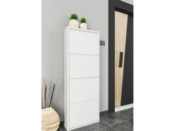 Dmora Sapateira Danastasi, Sapateira de metal, Armário de entrada multiuso, Armário de calçado, 50x15h138 cm,^ Móvel De Arrumação|Sapateira