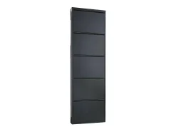 Dmora Sapateira Dandracchi, Sapateira de metal,Armário de entrada multiuso,Armário para calçado, 50x15h172 cm,^ Móvel De Arrumação|Sapateira