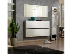 Móvel De Arrumação|Sapateira*Dmora Sapateira Dantonucc, Sapateira, Armário de entrada multiuso, Sapateira, Made in Italy, 160x19h85 cm, brilhante Branco
