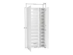 Móvel De Arrumação|Sapateira*Dmora Sapateira Dbarbierat, Armário de sapatos, Armário de entrada multiuso, Armário para calçado, Made in Italy, 91x33h196 cm, brilhante e Antracite Branco