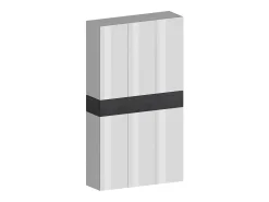 Móvel De Arrumação|Sapateira|Dmora Sapateira Dcancellier, Sapateira com 7 portas, Armário de entrada multifuncional, 114x38h200 cm, Branco e Ardósia Cinzento