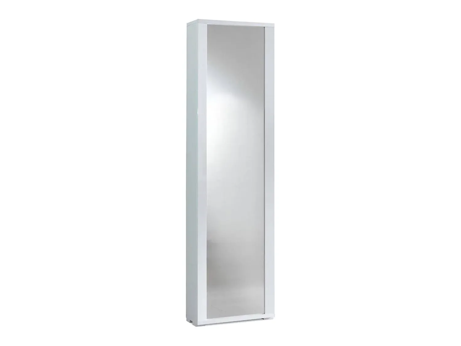 Sale Dmora Sapateira Dcandel, móvel de entrada multiuso com porta espelhada, sapateira moderna com 7 prateleiras, 100% Fabricado na Itália, 50x32hx182 cm, Branco