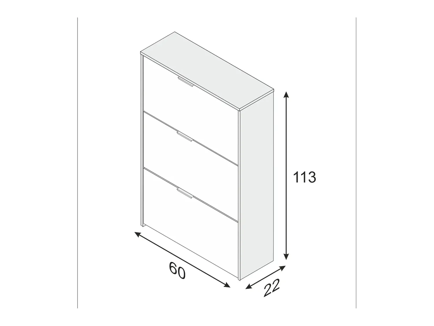 Móvel De Arrumação|Sapateira*Dmora Sapateira Dcosta, guarda-roupa com 3 portas sanfonadas, armário de dupla capacidade para até 18 pares de sapatos, 70x17h180 cm, Branco